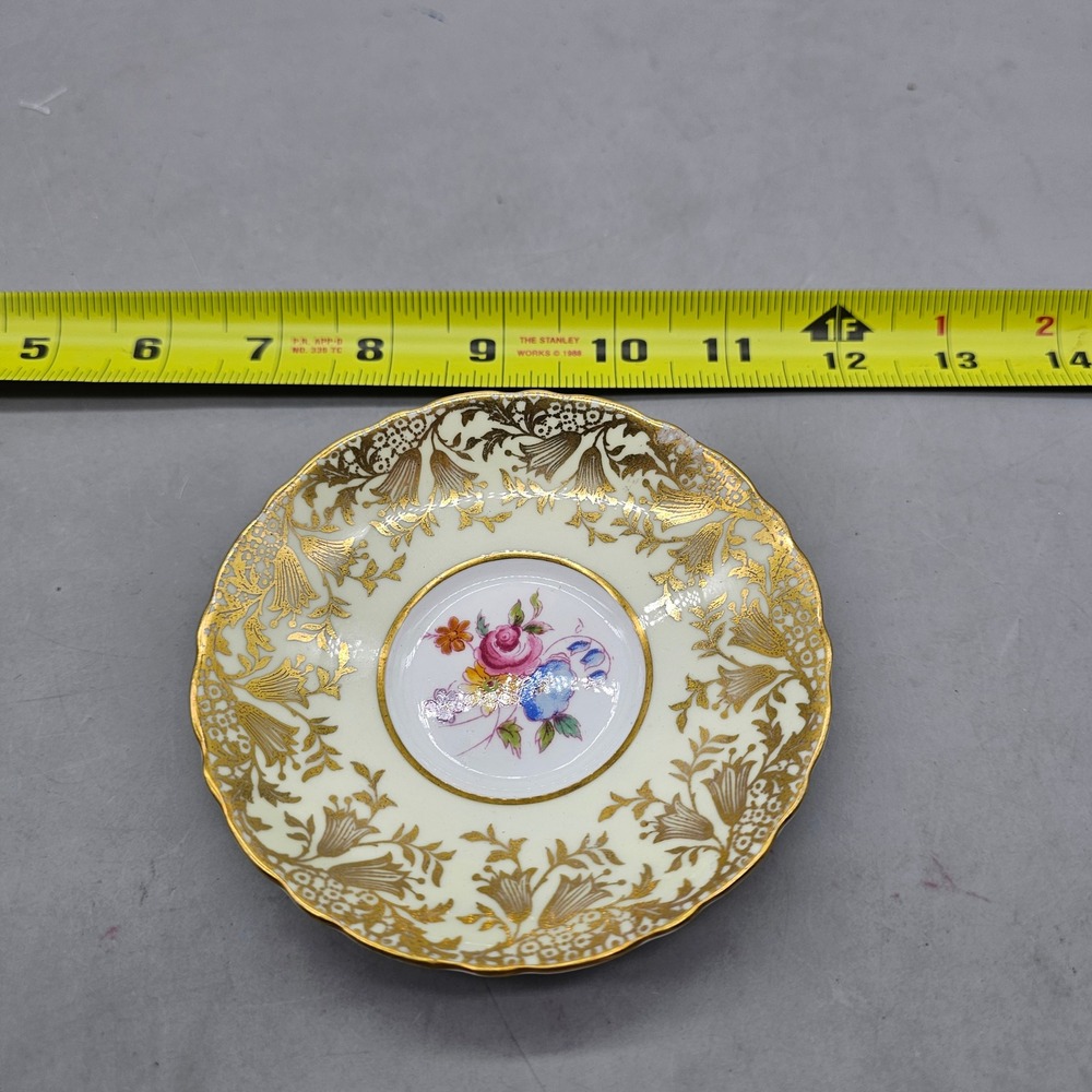 Paragon Fine Bone China Saucer Gold Filigree Floral A1230/2 England Vintage